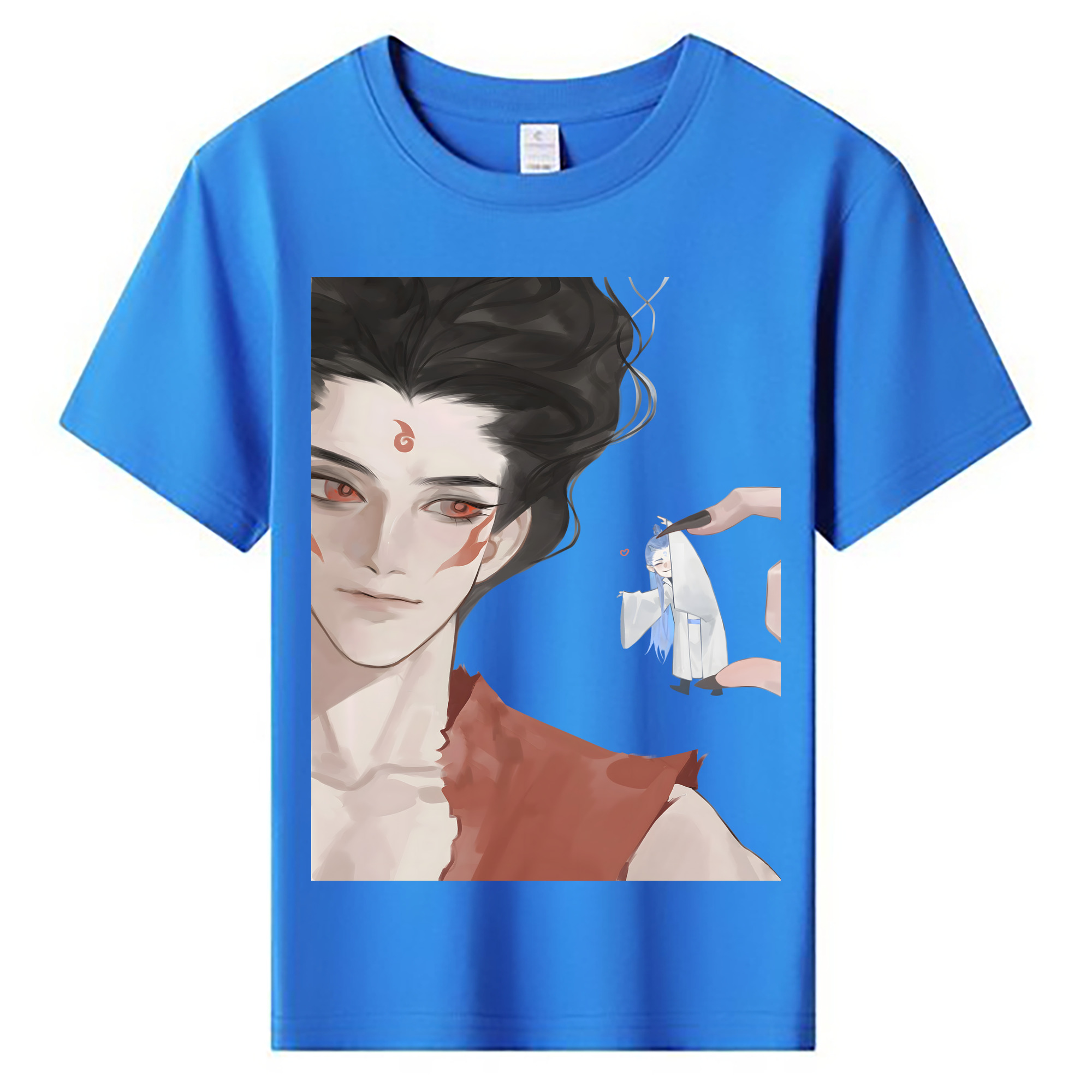 （画像用） Ne Zha 2 ナタ 魔童の大暴れ 綿100％キッズTシャツ（フロントプリント）